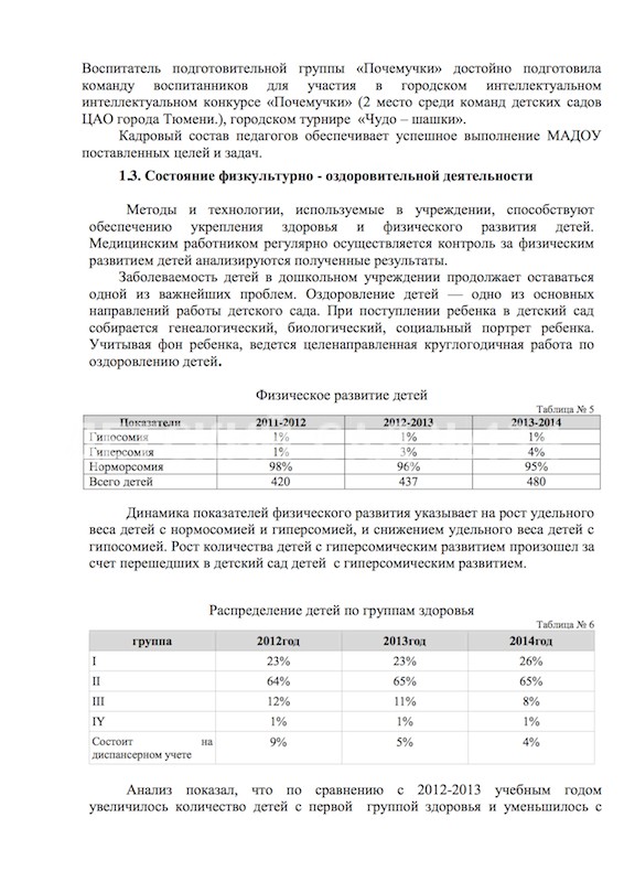 САМОАНАЛИЗ ДЕЯТЕЛЬНОСТИ ЗА 2013 - 2014 ГОД